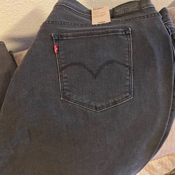 Levi’s Grey black Jeans Plus Size 24 - Picture 3 of 9